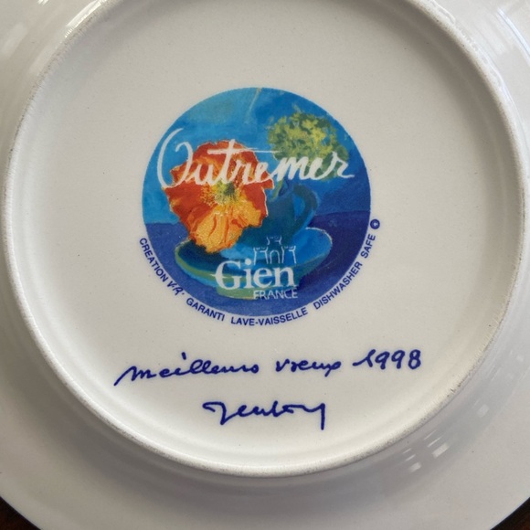 Set of 4 GIEN France 5” plates Couleurs Du Temps - Picture 8 of 9